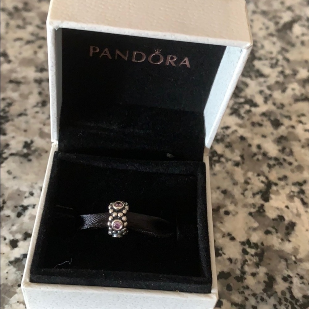 Purple CZ Pandora Spacer